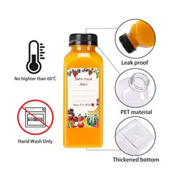 100 ml 350 ml 500 ml 1000 ml Plastic sap flessen Koude thee flessen Wegwerp melk thee PET fles 1 liter met dop