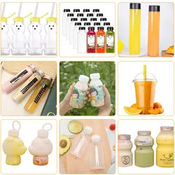 250 ml 350 ml 500 ml sapfles zonder BPA lege vierkantvormige plastic PET drankfles voor sapverpakking