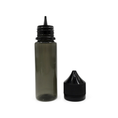 Druppelfles (Transparent Blauw) HERBRUIKBELIJK, kindbeschermende dop, makkelijke druppelspits applicator Druppelflessen met knijp D