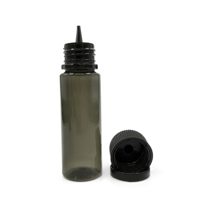 Druppelfles (Transparent Blauw) HERBRUIKBELIJK, kindbeschermende dop, makkelijke druppelspits applicator Druppelflessen met knijp D