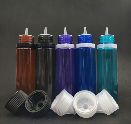 Druppelfles (transparante zwart) herbruikbaar, kinderbeschermende dop, makkelijke druppelspits applicator Druppelflessen met knijpen