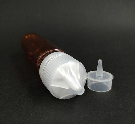 Druppelfles (transparante zwart) herbruikbaar, kinderbeschermende dop, makkelijke druppelspits applicator Druppelflessen met knijpen