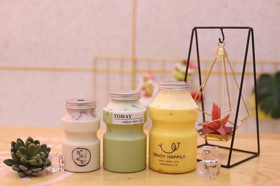 Moderne flessen melk thee verpakkingsoplossing voor 0,5 kg dranken