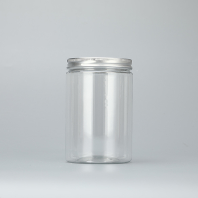 aangepast 100 ml 200 ml 8 oz 300 ml 12 oz 500 ml helder wit zwart amber brede mond cosmetische containers plastic huisdier pot met aluim