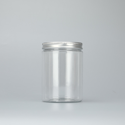 aangepast 100 ml 200 ml 8 oz 300 ml 12 oz 500 ml helder wit zwart amber brede mond cosmetische containers plastic huisdier pot met aluim