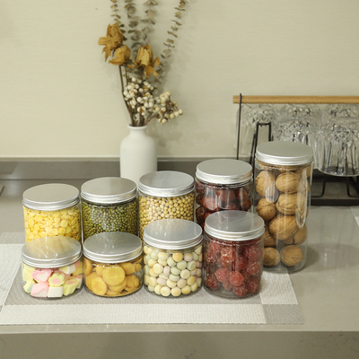 Geschmaaksloze snoepjes Koekjes Plastic Jar Food Grade Verschillende grootte 250ml