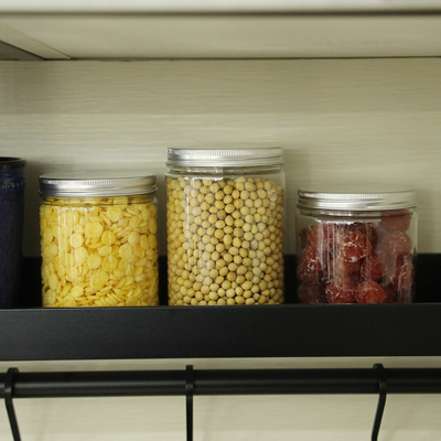Geschmaaksloze snoepjes Koekjes Plastic Jar Food Grade Verschillende grootte 250ml