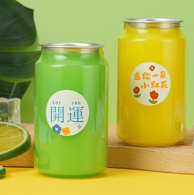 Ergonomische 330 ml plastic drinkblik met trekring