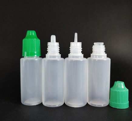 Vloeistof dispenserende plastic dropperflessen met glad oppervlak