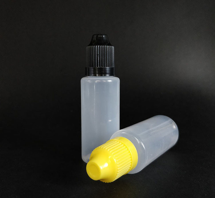 Plastic dropper flessen in transparant zwart met schroefdeksel