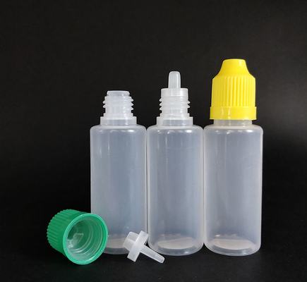 Plastic dropper flessen in transparant zwart met schroefdeksel