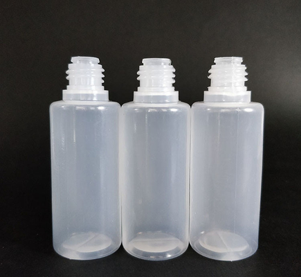 Plastic dropper flessen in transparant zwart met schroefdeksel