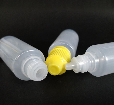 Plastic dropper flessen in transparant zwart met schroefdeksel