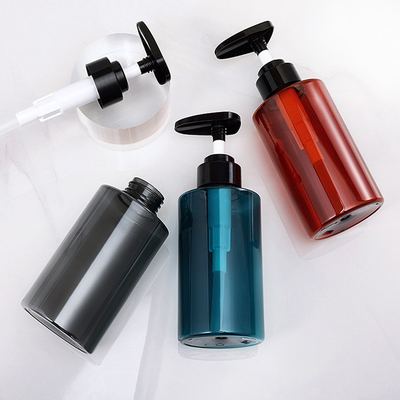 Schermdruk Plastic lotionflessen met flip-top sluiting en UV-geelektroplateerde dop