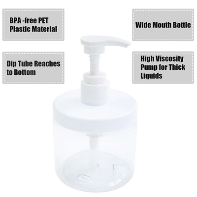 Plastic UV-geelektroplateerd dopmateriaal Flip-top sluiting Plastic lotion flessen met PET-lichaam