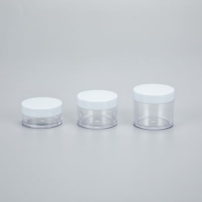 Gepersonaliseerd logo Plastic cosmetische pot met glad oppervlak en gepersonaliseerde afdruk