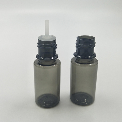 10 ml heldere flessen van kunststof voor huisdieren met wit/zwart knooppunt
