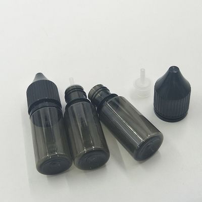 10 ml heldere flessen van kunststof voor huisdieren met wit/zwart knooppunt