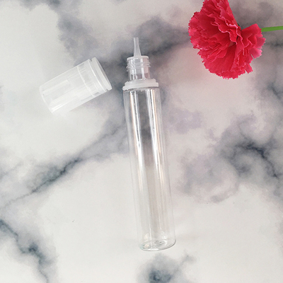 20 ml PET wit doorzichtig lichaam met zwart dopdeksel Plastic flessen voor sap olie Tamper evident