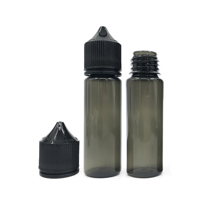 50 ml spuitbare vloeibare PET-druppelfles met zwart of wit deksel/dop