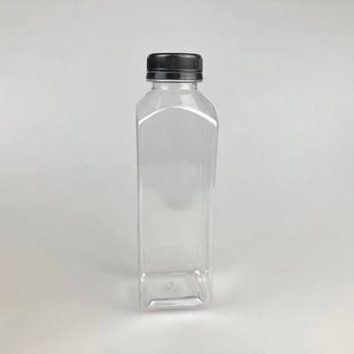 60 ml 120 ml 250 ml 350 ml 500 ml Vierkante sapfles met zwart deksel
