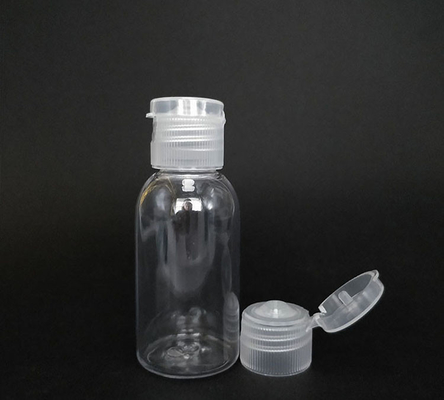 Gratis monster doorzichtige PET plastic fles met flip cap lege fles flip cap crème fles met flip cap met fabrieksvoorraad