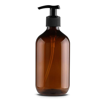 Hervulbare 16oz lege amber 500ml plastic PET lotion fles met pomp voor shampoo