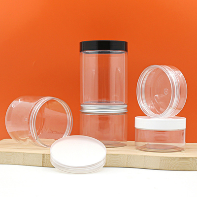 Custom Logo Plastic Jar Containers Aluminiumfolie Afdichting Verschillende capaciteiten Drukgevoelig Deksel