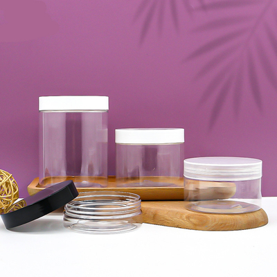 Voedingsmiddelenkwaliteit Transparent 80ml 100ml 120ml 150ml 250ml 500ml 1000ml Bevroren PET Plastic Jar Met Deksel