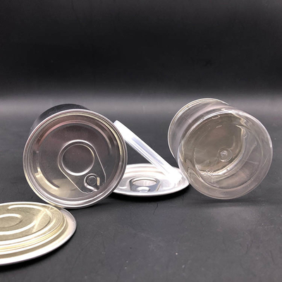 Food Grade Pop Canen PET Helder Plastic Potten Met Diameter 80mm 300# Aluminium Makkelijk Open Eind