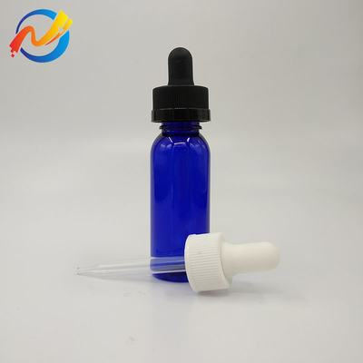 15 ml aangepast logo Plastic dropper flessen glad oppervlak Transparent Zwart Aanpassen