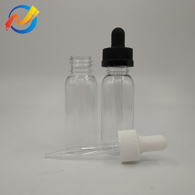 15 ml aangepast logo Plastic dropper flessen glad oppervlak Transparent Zwart Aanpassen