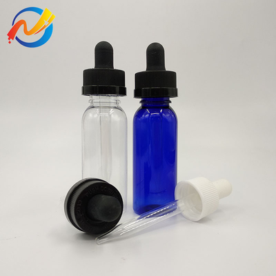 15 ml aangepast logo Plastic dropper flessen glad oppervlak Transparent Zwart Aanpassen