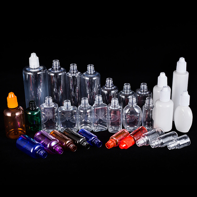 Aanpasbare glazen vloeistofdruppelflessen in verschillende maten Transparent zwart ontwerp