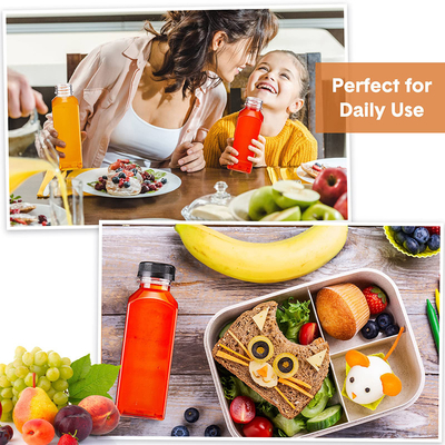 Moderne vierkante ronde plastic bubbel thee potten met handvat lekvrije deksel 120 ml-500 ml capaciteit
