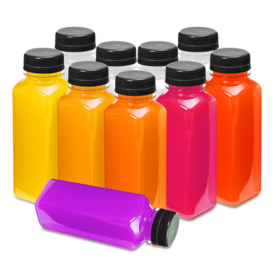 Vierkante ronde plastic melk thee flessen met handvat helder 120ml 250ml 350ml 500ml Capaciteit