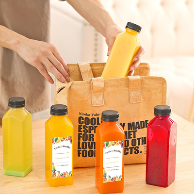120 ml-500 ml lekvrije melk thee flessen met handvat helder schroef op deksel Aanpasbare kleur