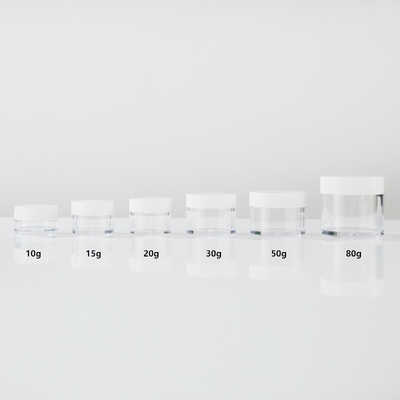 Custom Logo Cosmetische pot met glad oppervlak Transparent Custom Kleur Drukgevoelige Pakking
