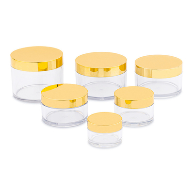 Op maat gemaakte gladde oppervlakte cosmetische potten verschillende capaciteiten drukgevoelige pakketdichtheid