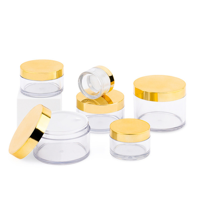 Op maat gemaakte gladde oppervlakte cosmetische potten verschillende capaciteiten drukgevoelige pakketdichtheid