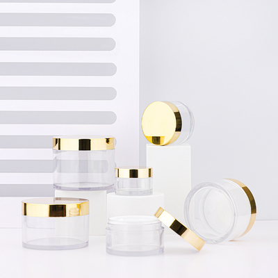 Op maat gemaakte gladde oppervlakte cosmetische potten verschillende capaciteiten drukgevoelige pakketdichtheid