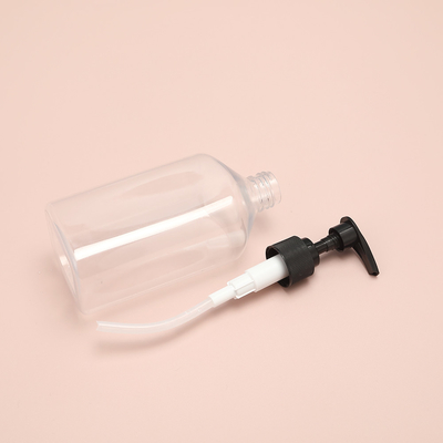 Petroleumvrije, heldere 250 ml, 300 ml en 500 ml lotionflessen met UV-geelektroplateerde dop