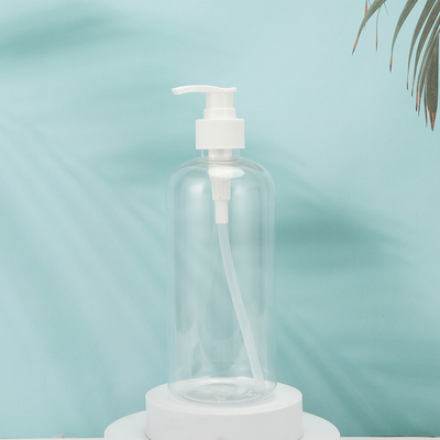 Ronde PMMA Plastic lotion flessen aanpasbare vorm PET kraag UV elektroplated Cap 250ml-500ml