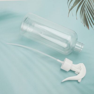 Doorzichtige plastic lotionflessen met witte dop en UV-elektroplaat kraag