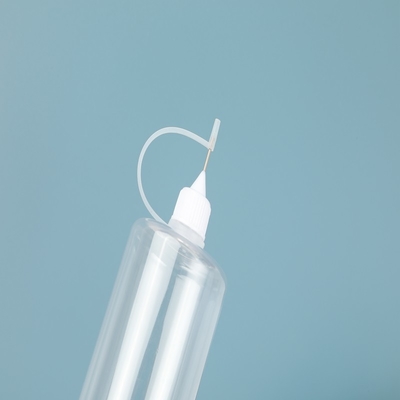 10-100 ml PET kinderdichte E-vloeibare flessen Transparante ronde vorm met aangepast logo
