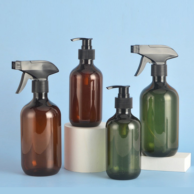 Herbruikbare ronde PET-pompflessen voor 3000 stuks Mqq Custom Logo Dispensing Shampoo