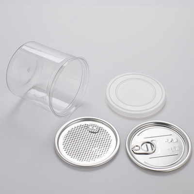 Aanpasbare logo Plastic jar containers met aluminium folie afdichting in verschillende capaciteiten
