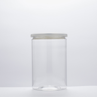 Custom Logo Plastic Jar Containers met aluminium deksel en drukgevoelige afdichtingstechnologie