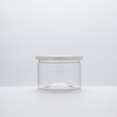 Custom Logo Plastic Jar Containers met aluminium deksel en drukgevoelige afdichtingstechnologie