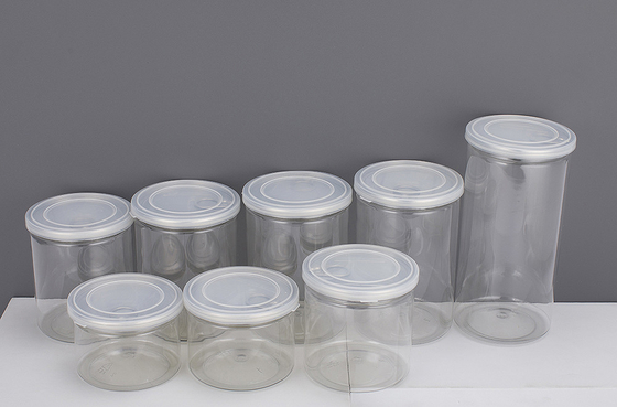 Custom Logo Plastic Jar Containers met aluminium deksel en drukgevoelige afdichtingstechnologie